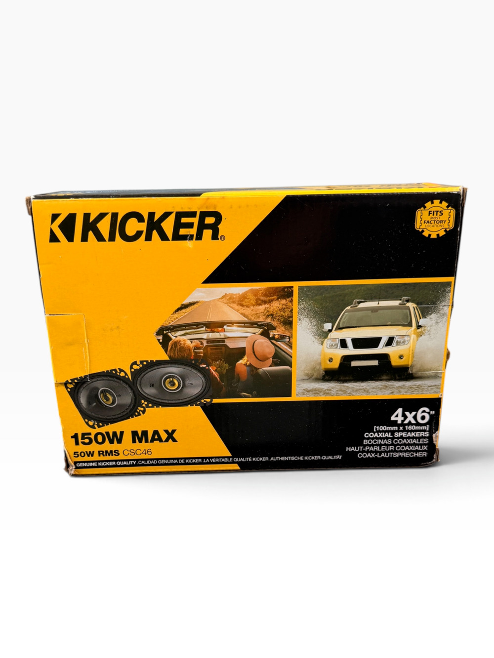 KICKER #CSC46 150W MAX 50W RMS 4X6" COAXIAL SPEAKERS (F40044975)